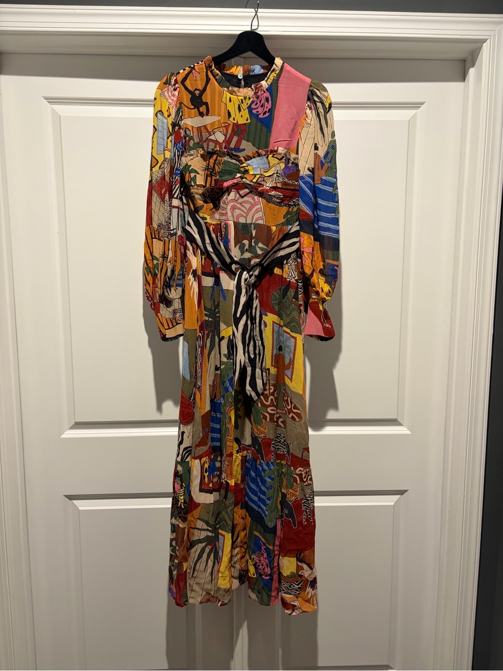 FARM Rio Multi-Color Abstract Patchwork Maxi Dress - Picture 2 of 4